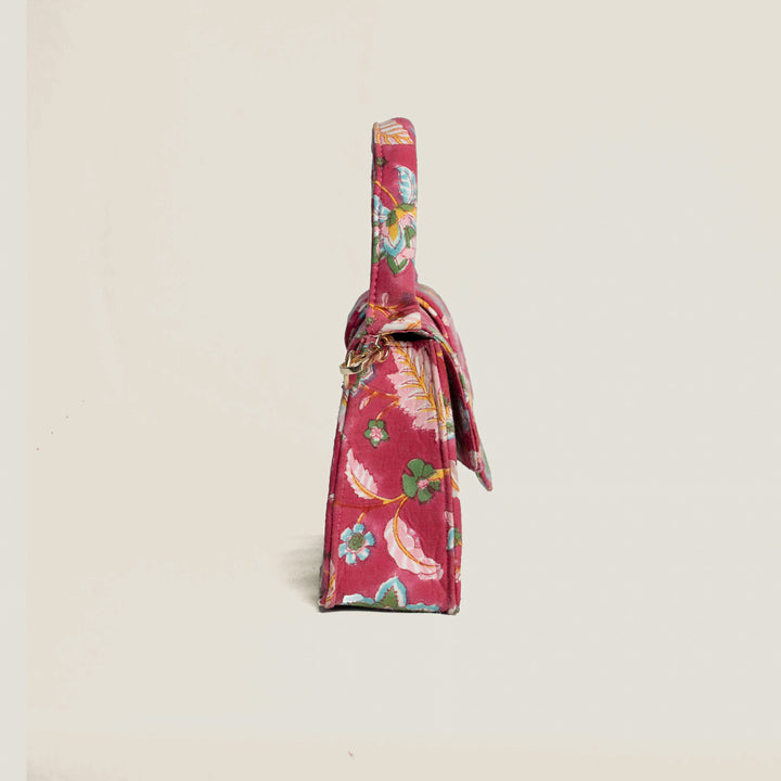 Gulabi Hand Block Printed Medium Chiq Bag