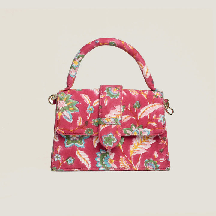 Gulabi Hand Block Printed Medium Chiq Bag