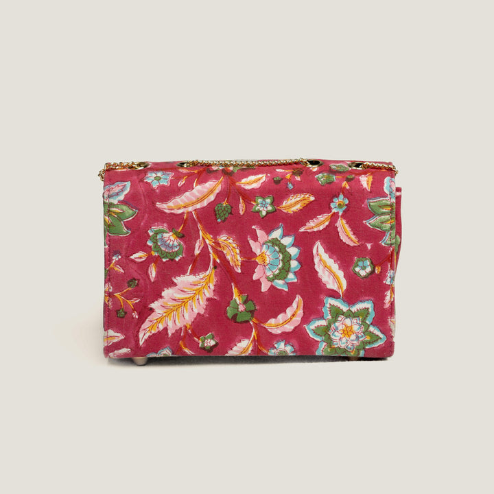 Gulabi Hand Block Printed Satchel Bag