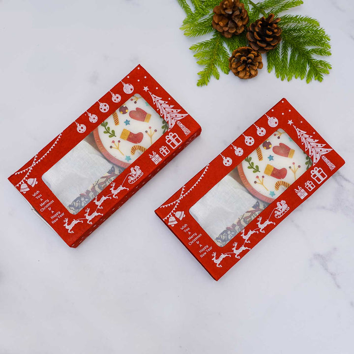Handmade Soy Wax & Pressed Flower Terracota Candles & Hangings For Christmas Decoration | Set Of 2