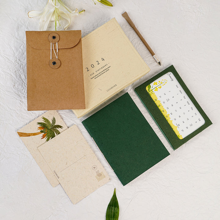 Handcrafted 2024 Eco Stationery Welcome Hamper | Pack of 5