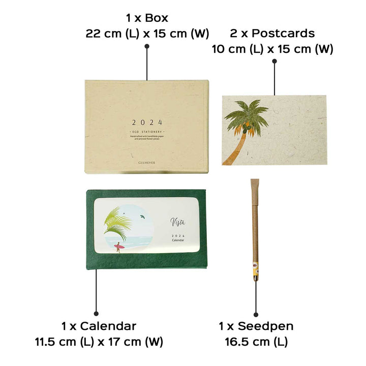 Handcrafted 2024 Eco Stationery Welcome Hamper | Pack of 5