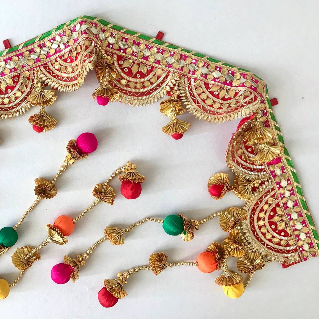 Handmade Gota Patti Semi Circle Geometry Toran