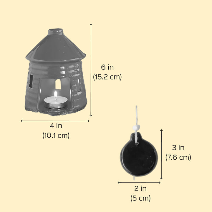 Handmade Magical Moments Xmas Hamper | Includes 1 Tealight Holder, 1 Xmas Ornament, 2 Chocolates, 1 Gift Box