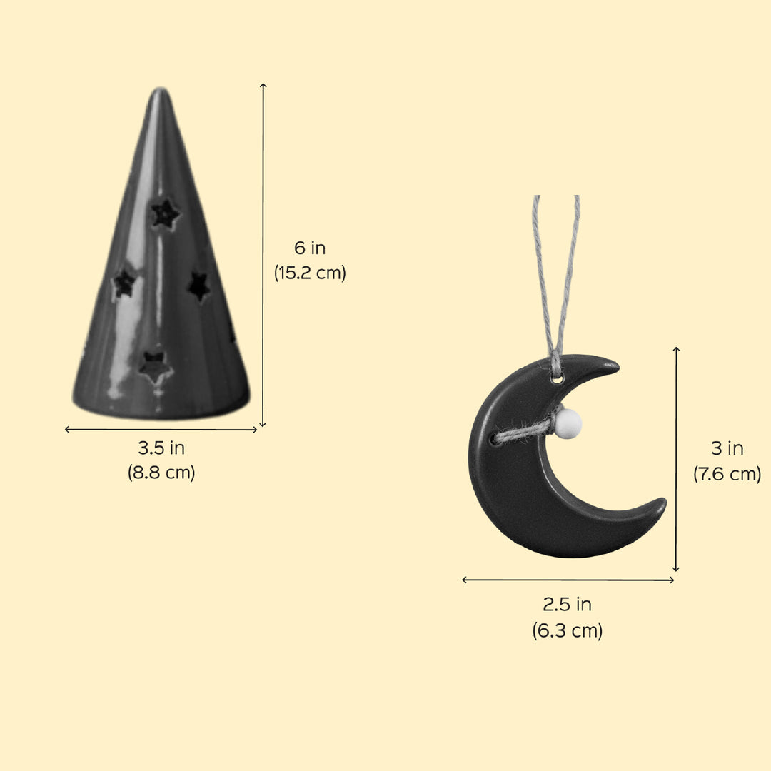 Handmade Holiday Hearth Xmas Hamper | Includes 1 Tealight Holder, 1 Xmas Ornament, 2 Chocolates, 1 Gift Box