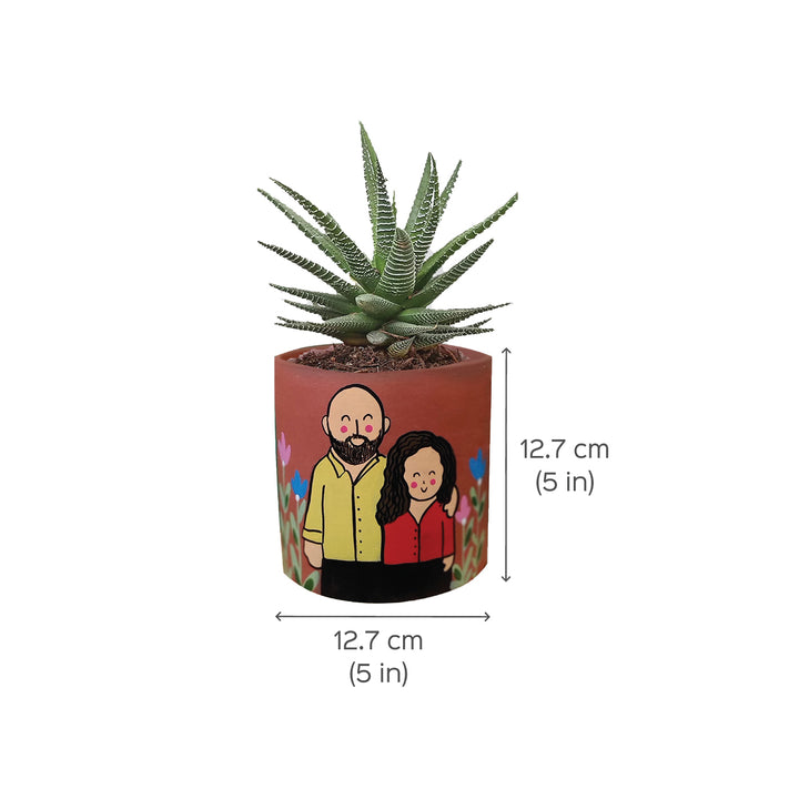 MOQ 10pcs | Handpainted Terracotta Large Planterpot With Custom Artwork