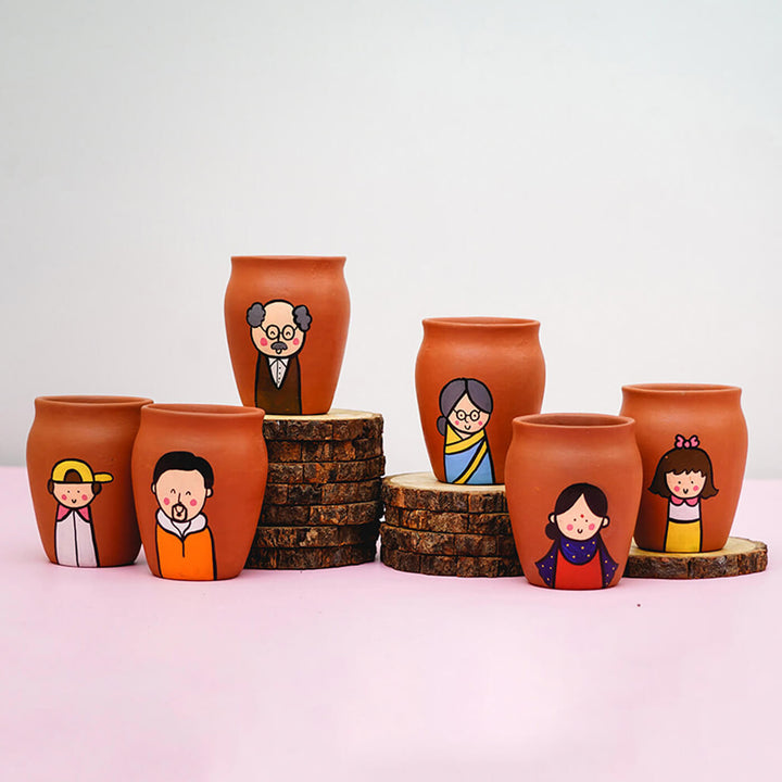 Customisable Handpainted Clay Kulhads For Families