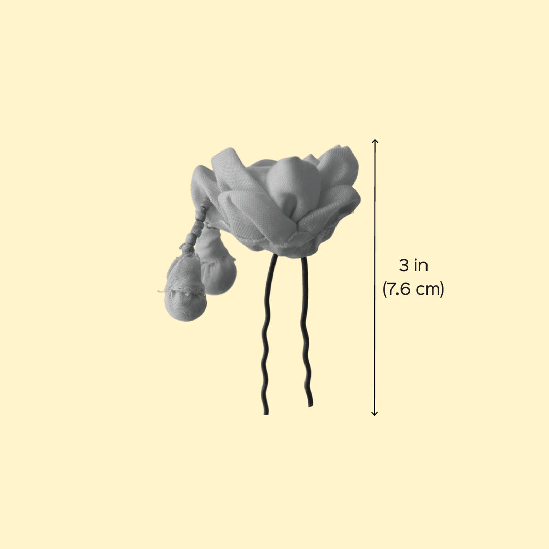 Yellow Silk Cotton Champa Hairpins