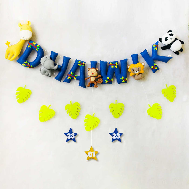 Handcrafted Personalized Animal Themed Bunting For Kids
