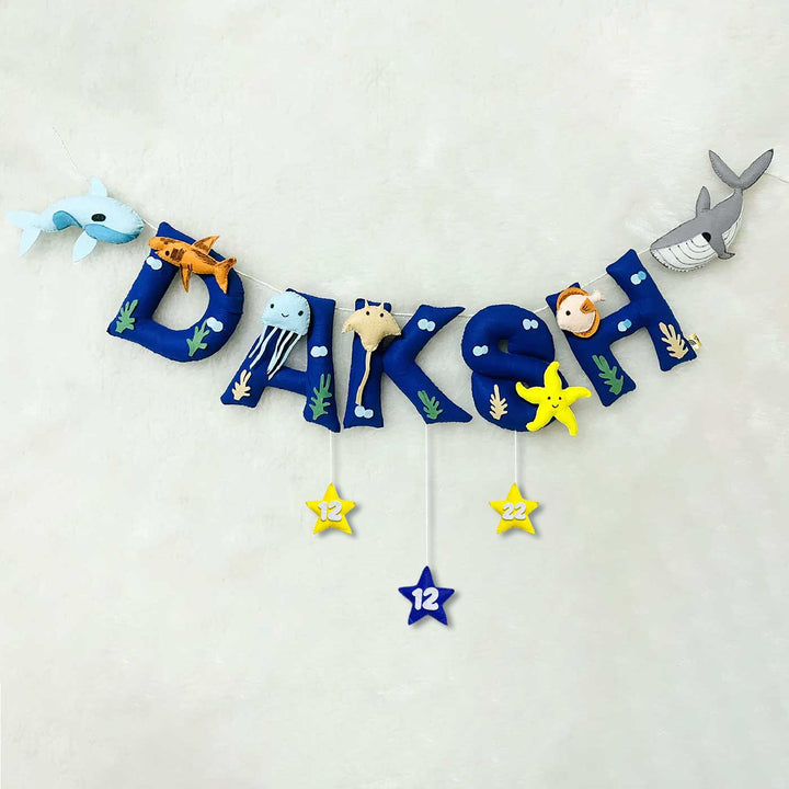 Handcrafted Personalized Fish Theme Bunting For Kids