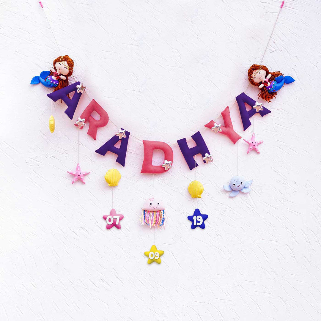 Handcrafted Personalized Themed Bunting For Kids - Mystique Mermaid