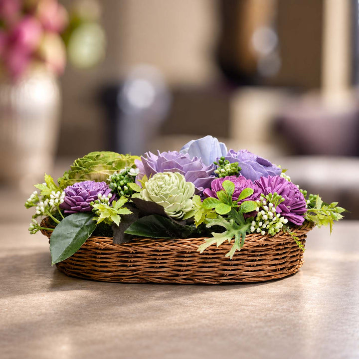 Handcrafted Solawood Flowers "A New Day" Floral Arrangement