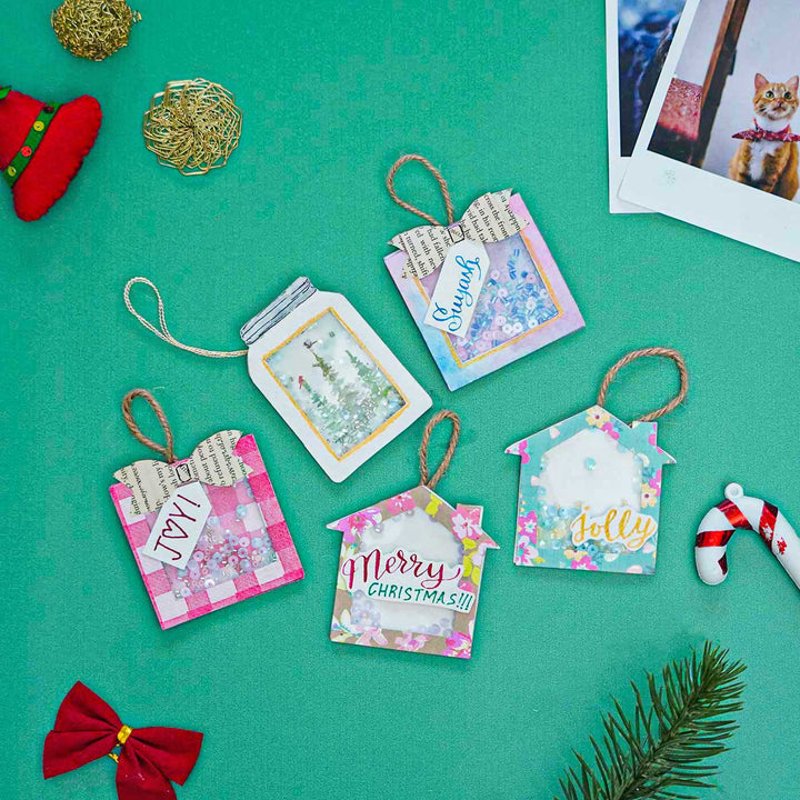 Handmade Assorted Shaker Ornaments For Christmas Tree Decoration | Set Of 5