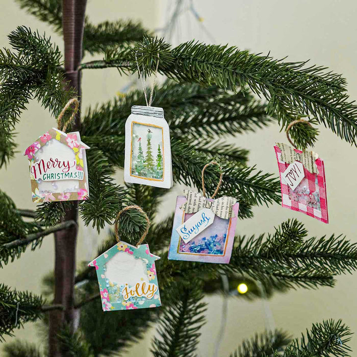 Handmade Assorted Shaker Ornaments For Christmas Tree Decoration | Set Of 5