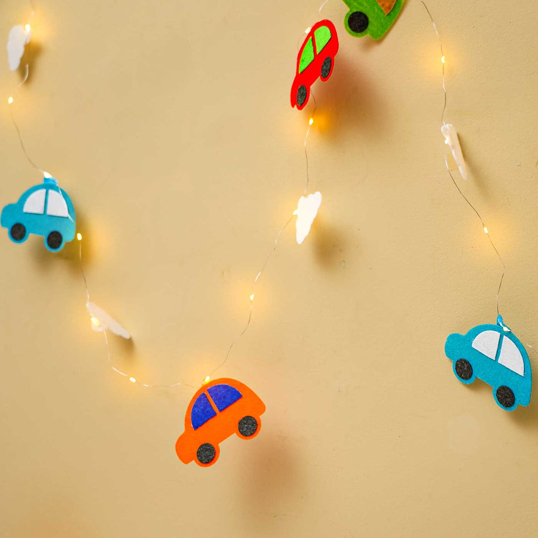 Handmade Car Theme Felt Fairy Light For Kids