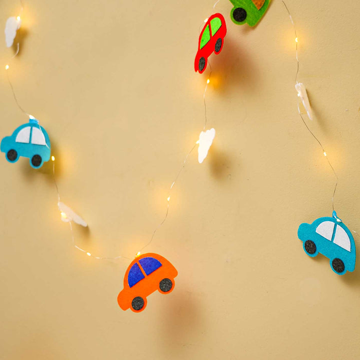 Handmade Car Theme Felt Fairy Light For Kids