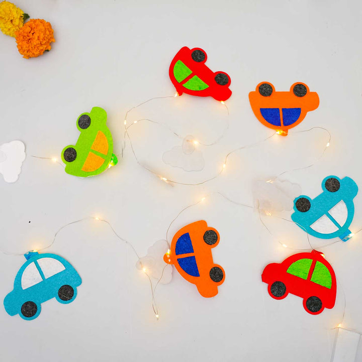 Handmade Car Theme Felt Fairy Light For Kids