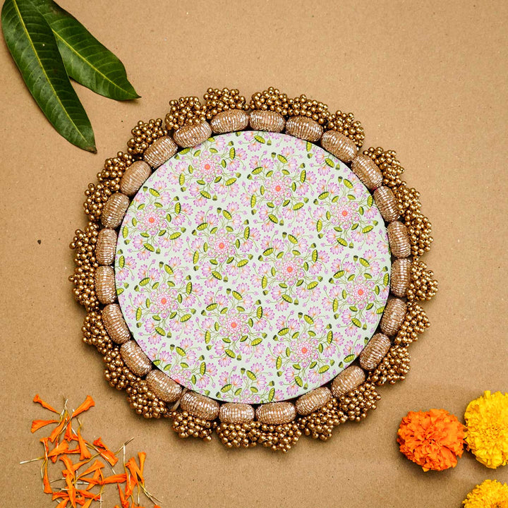 Handmade Diwali Rangoli Solid Rani Pink OG Inflorescence Divine Hanging