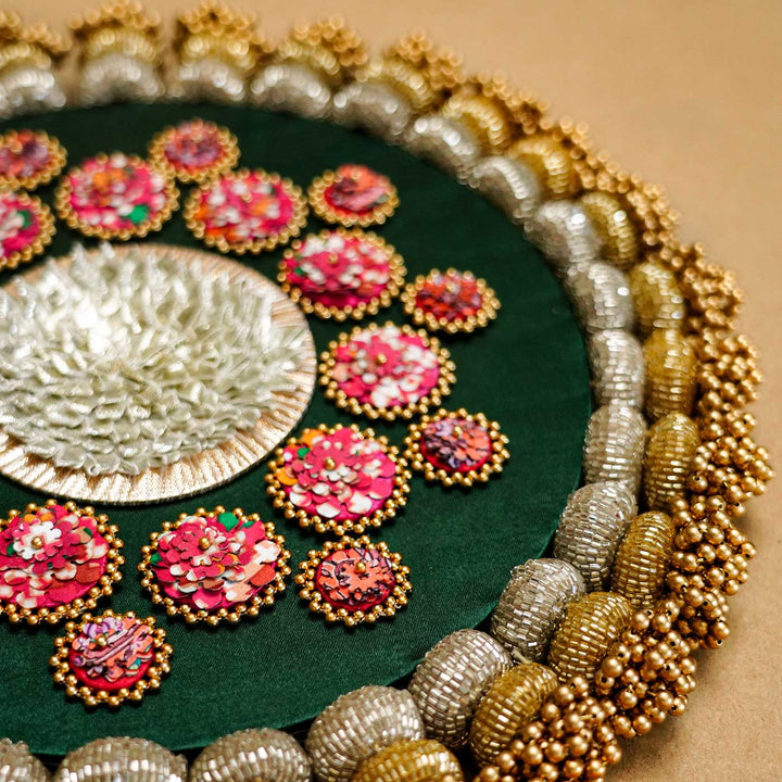 Handmade Mandala Bottle Green Colloquial Divine Mdf Wood Rangoli