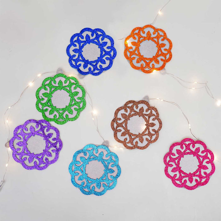 Handmade Multicolour Festive Felt Fairy Light