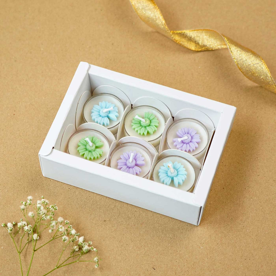 Festive Tealight Soy Wax Candles I Set of 6