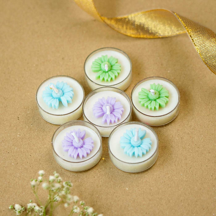 Festive Tealight Soy Wax Candles I Set of 6