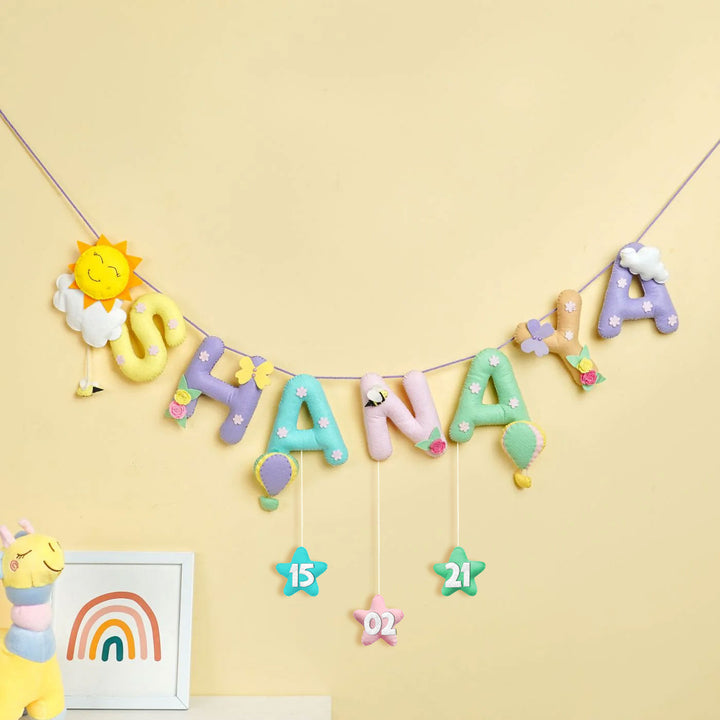 Handmade Personalized Felt Kids Bunting - Hot Air Balloon