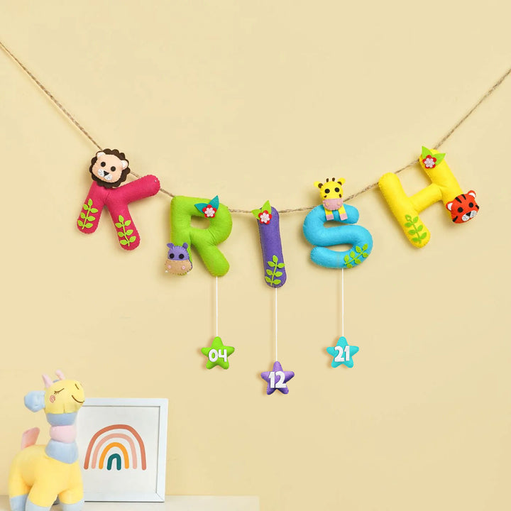 Handmade Personalized Felt Kids Bunting - Jungle