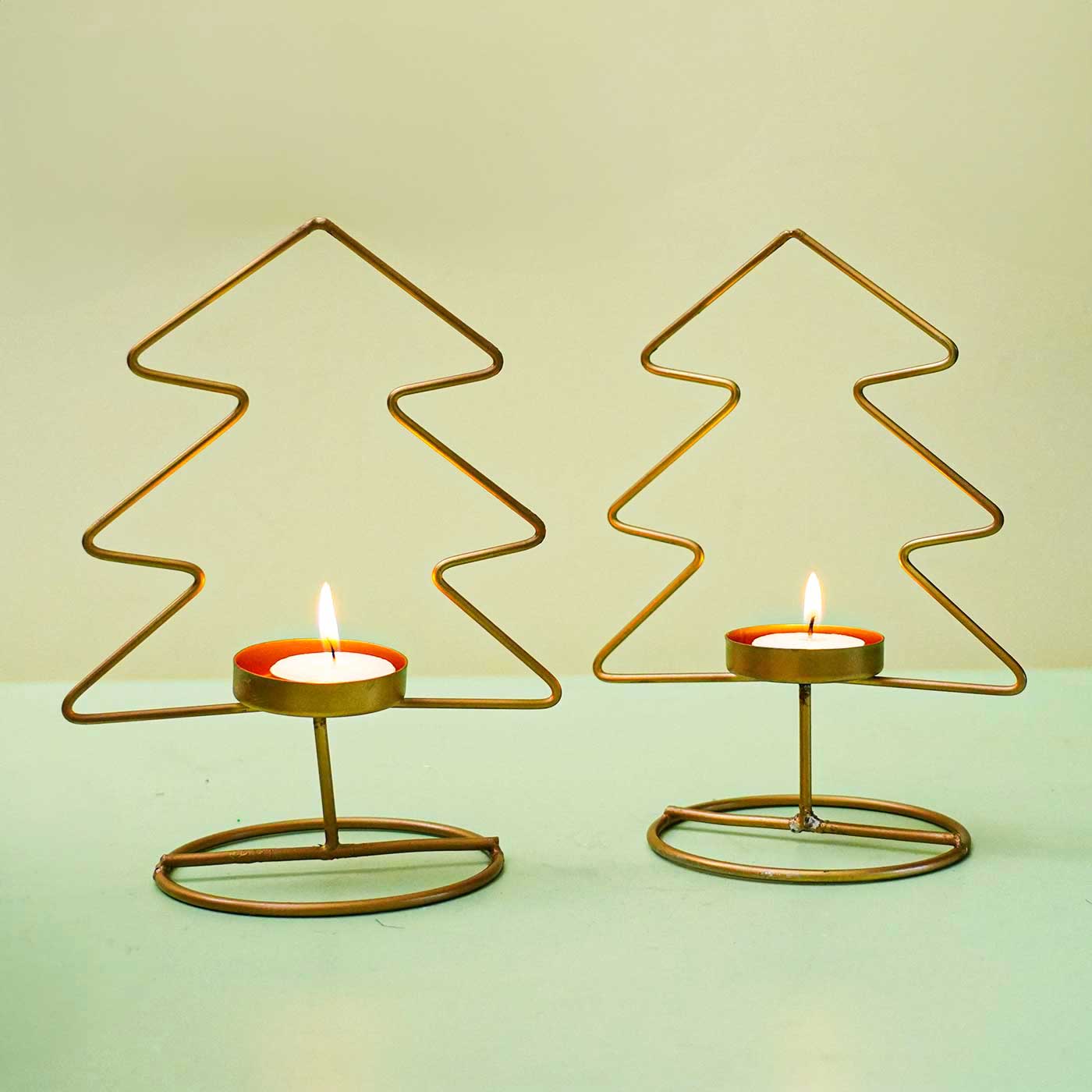 Buy Handmade Xmas Tree Metal Tealight Holder For Christmas Table ...