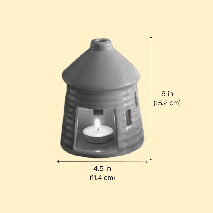 Handmade Hagrid's Hut Ceramic Tealight Holder For Christmas Decoration