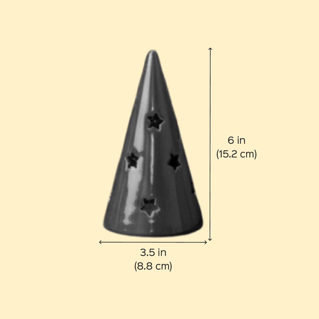 Handmade Holiday Hearth Ceramic Tealight Holder For Christmas Decoration