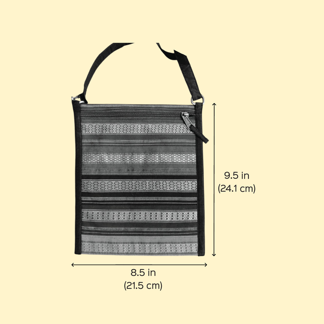 Handmade Traditional Indian Textiles Design Khunn Fabric Cotton Sling Bag