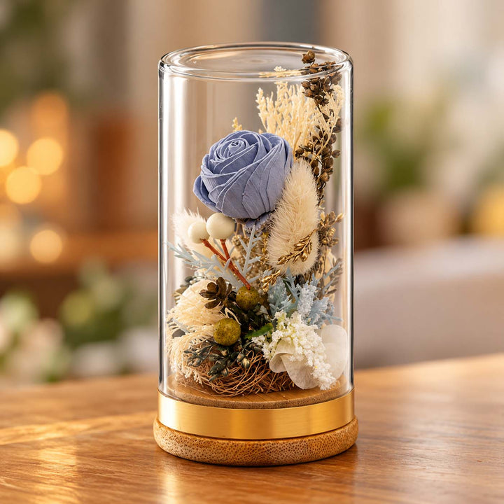 Handmade Blue Garden Shola Flower Centerpiece