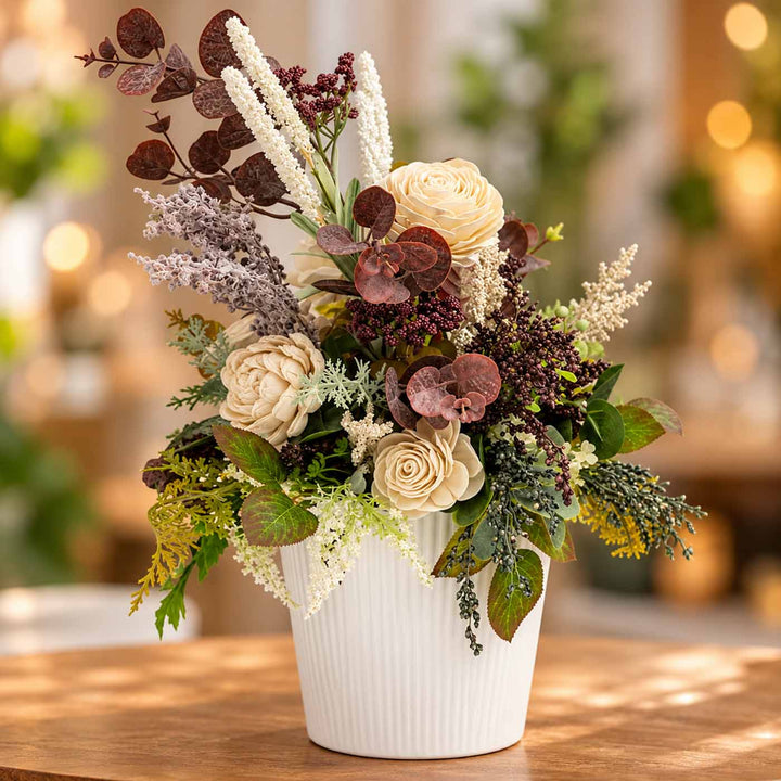 Handmade Classic Harmony Shola Flower Centerpiece