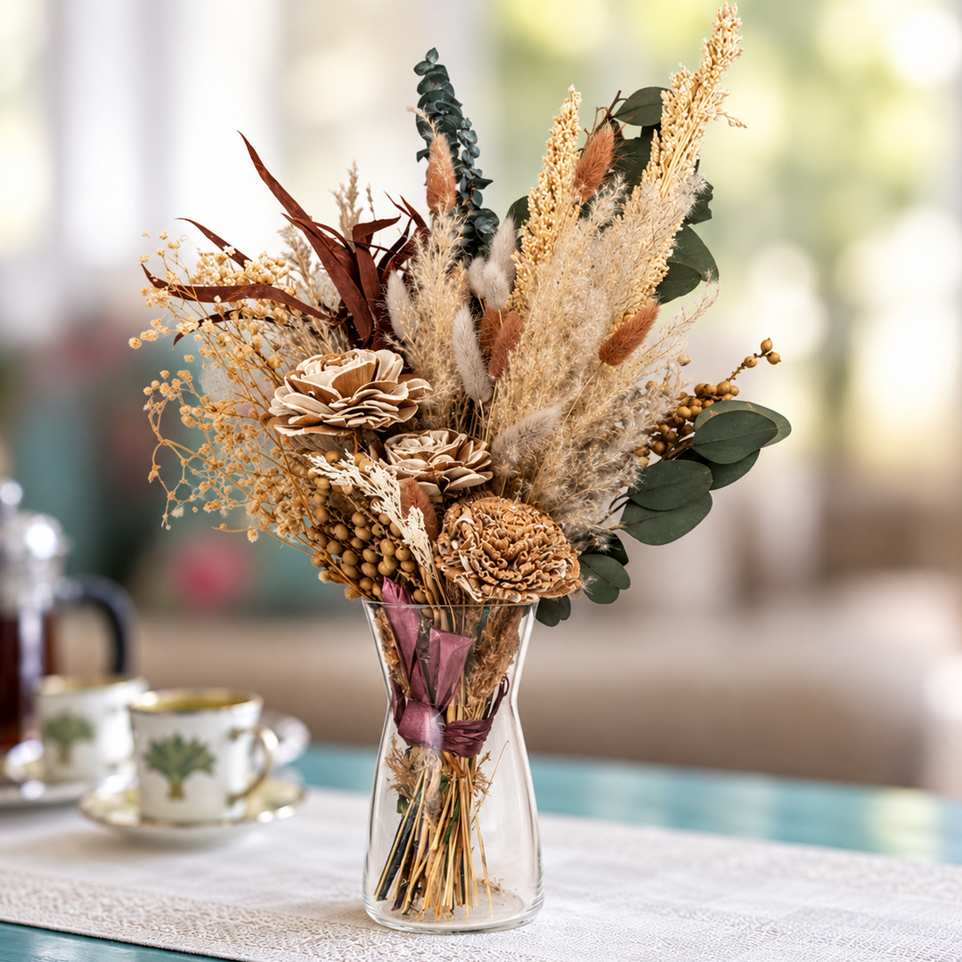 Handmade Desert Delight Shola Flower Centerpiece