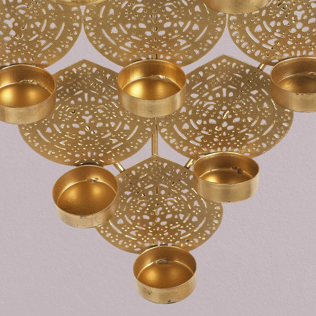Handmade Hanging Leaf Tealight Holder