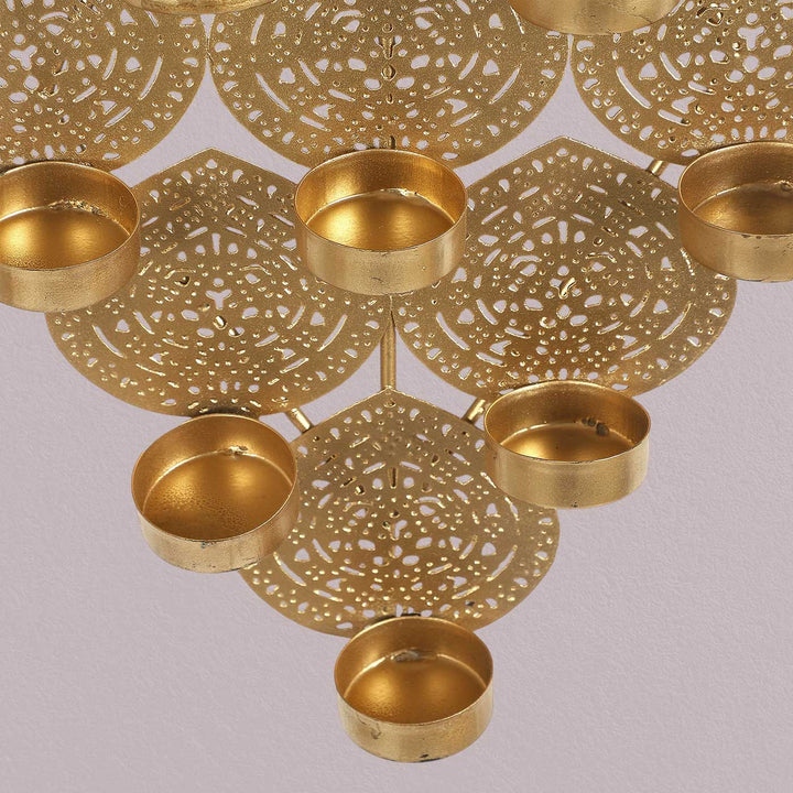Handmade Hanging Leaf Tealight Holder