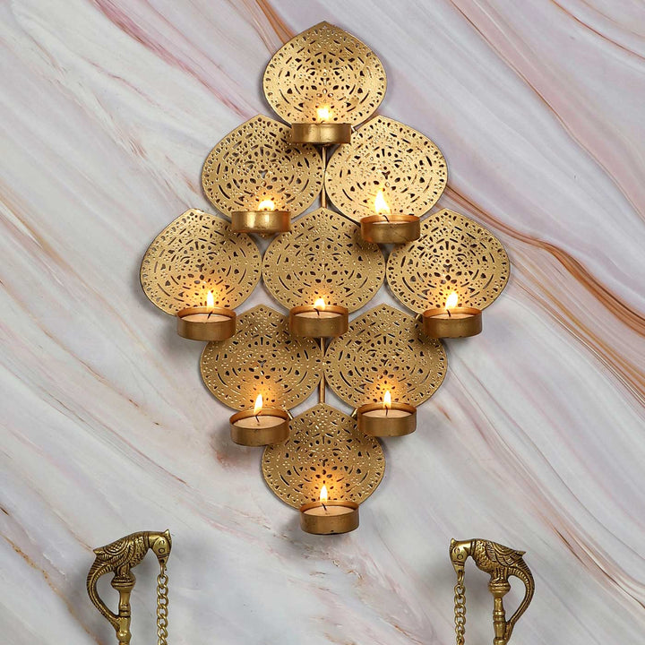 Handmade Hanging Leaf Tealight Holder