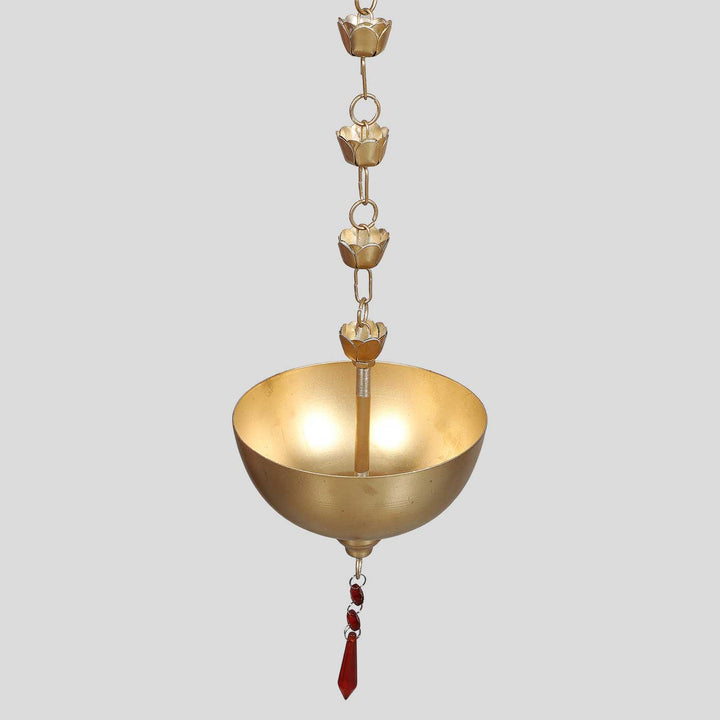 Handmade Hanging Gold Bowl Urli | Set of 2