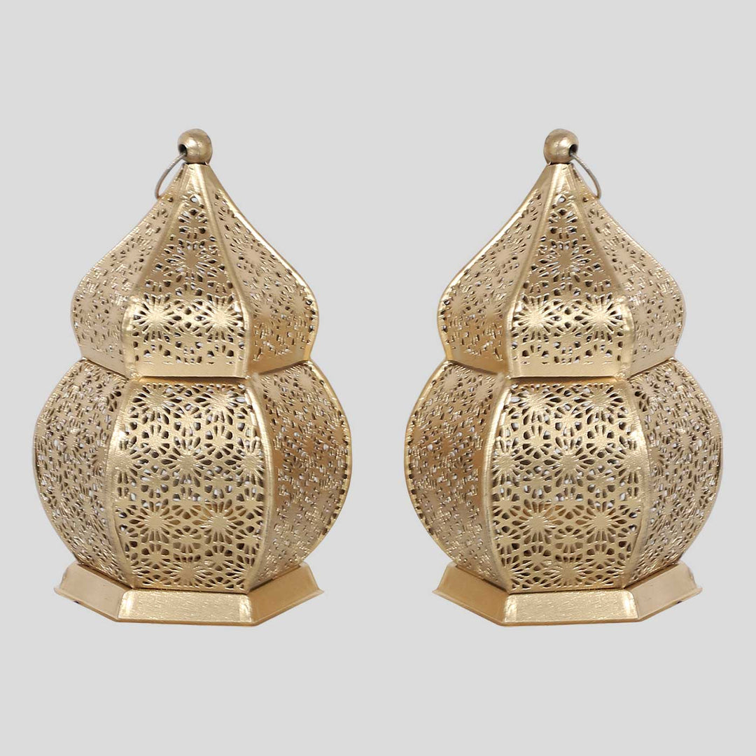 Handmade Hanging Lantern Tealight Holder | Set of 2