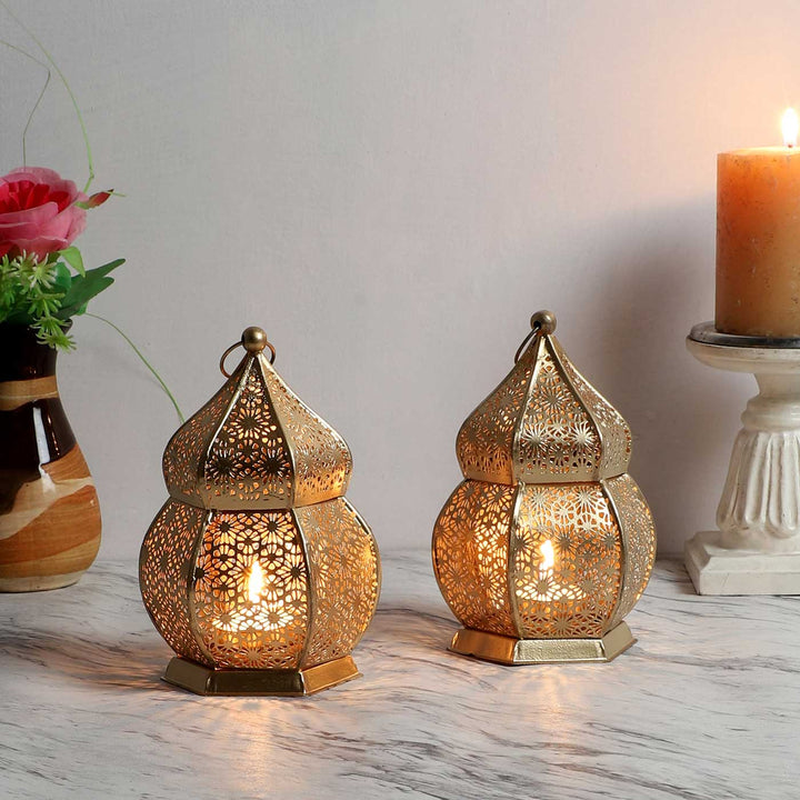 Handmade Hanging Lantern Tealight Holder | Set of 2
