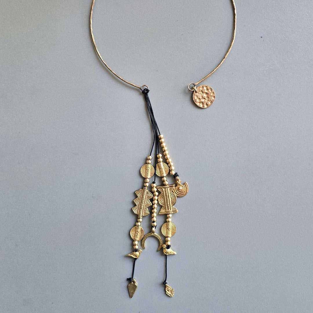 Handmade Hansli Brass Charms Necklace