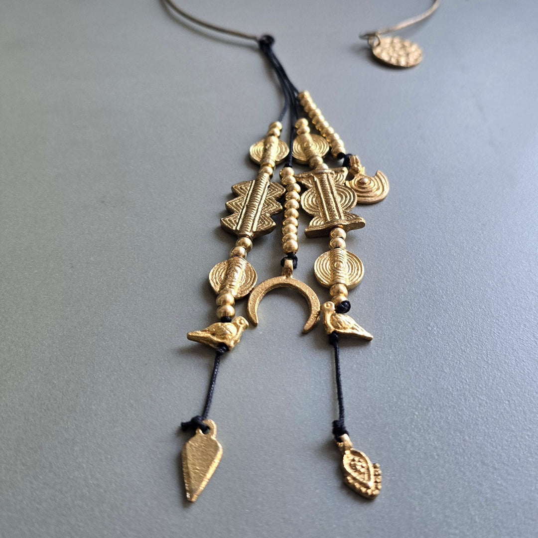 Handmade Hansli Brass Charms Necklace