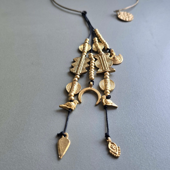 Handmade Hansli Brass Charms Necklace