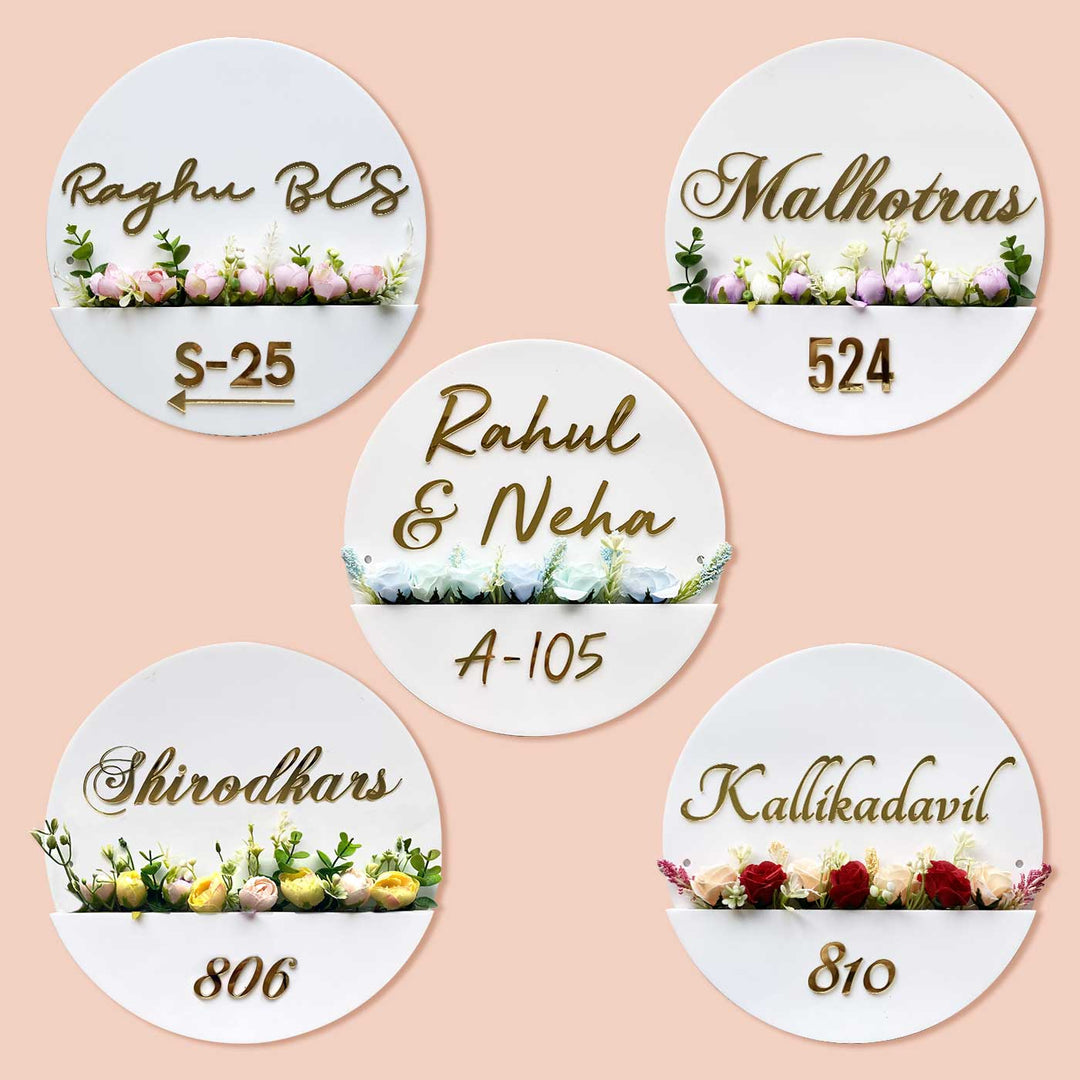 Personalised Flower Basket Nameplate