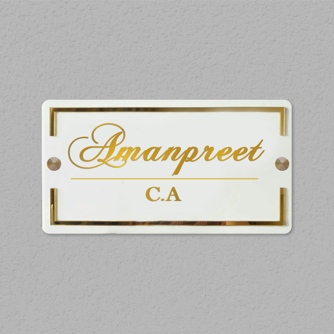 Classic Personalised Acrylic Name Plate For CA