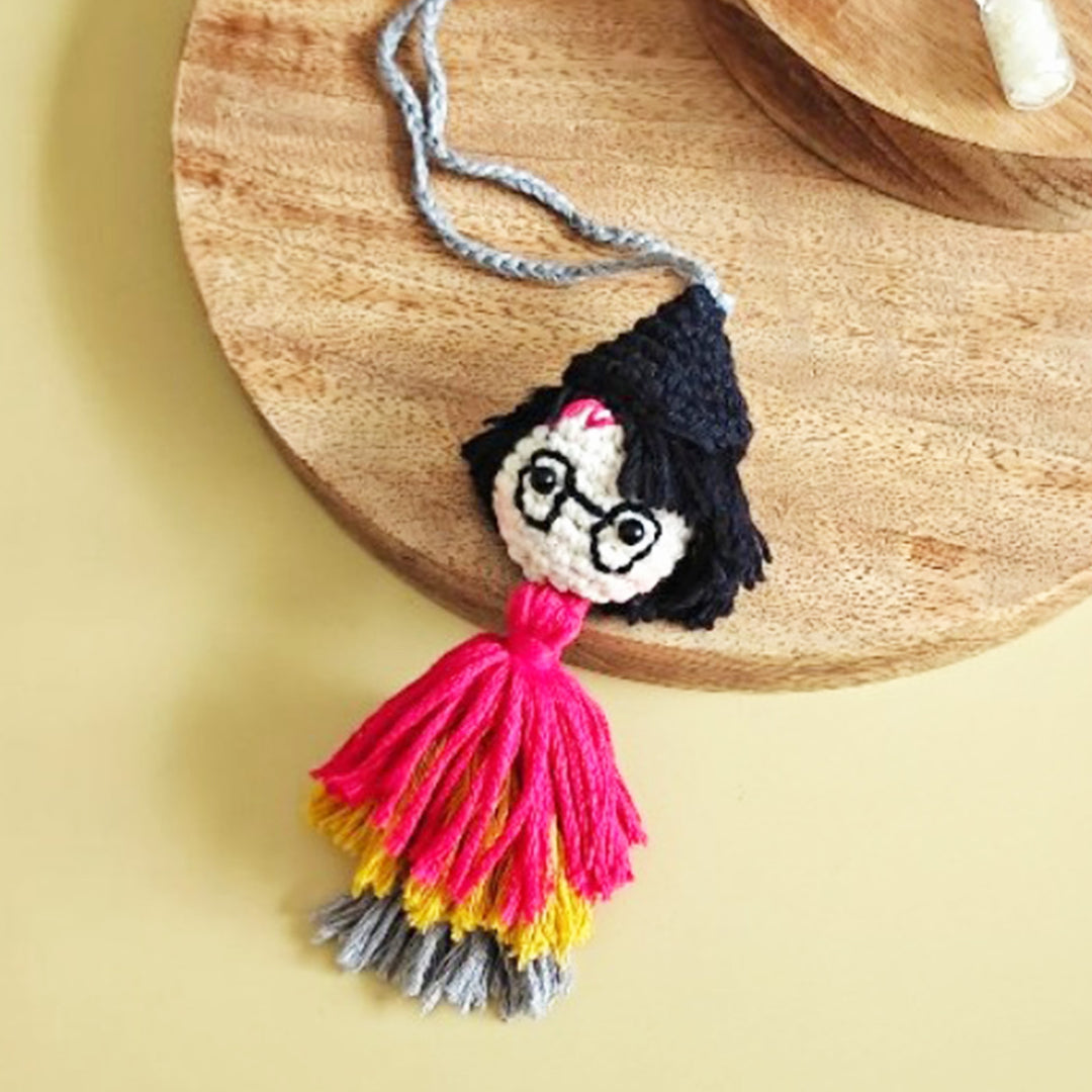 Handmade Crochet Harry Potter Lumba Rakhi For Girls With Roli Chawal