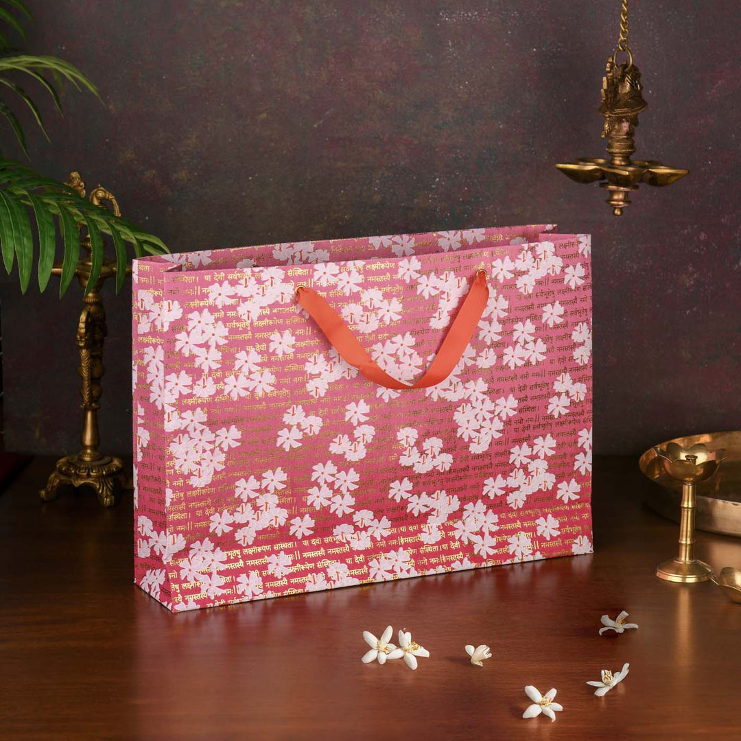 3 Pc | Handmade Paper Harshringar Large Gift Bag