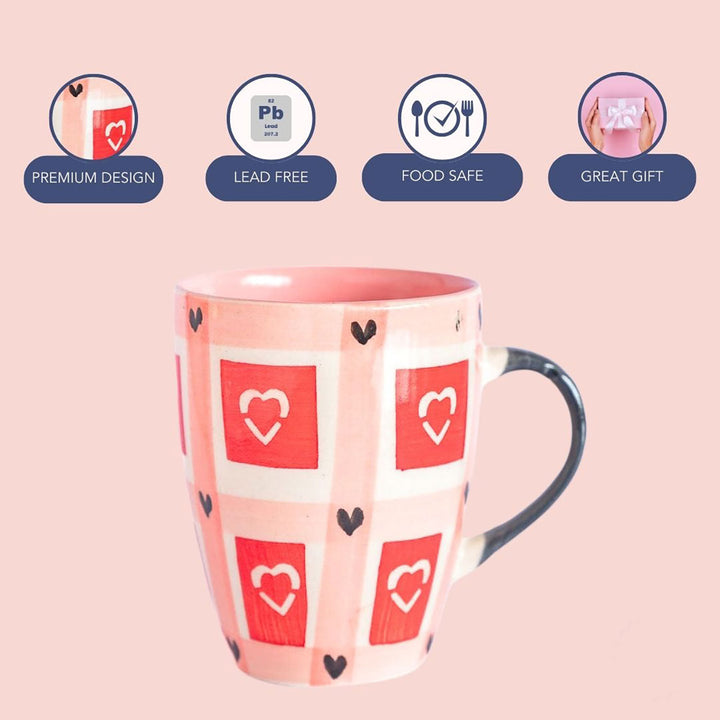 Hand-Painted Heart You Ceramic Mug