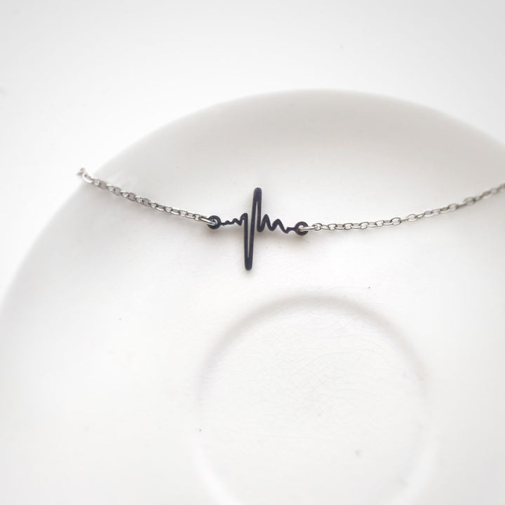 Dainty Heartbeat Charm Necklace